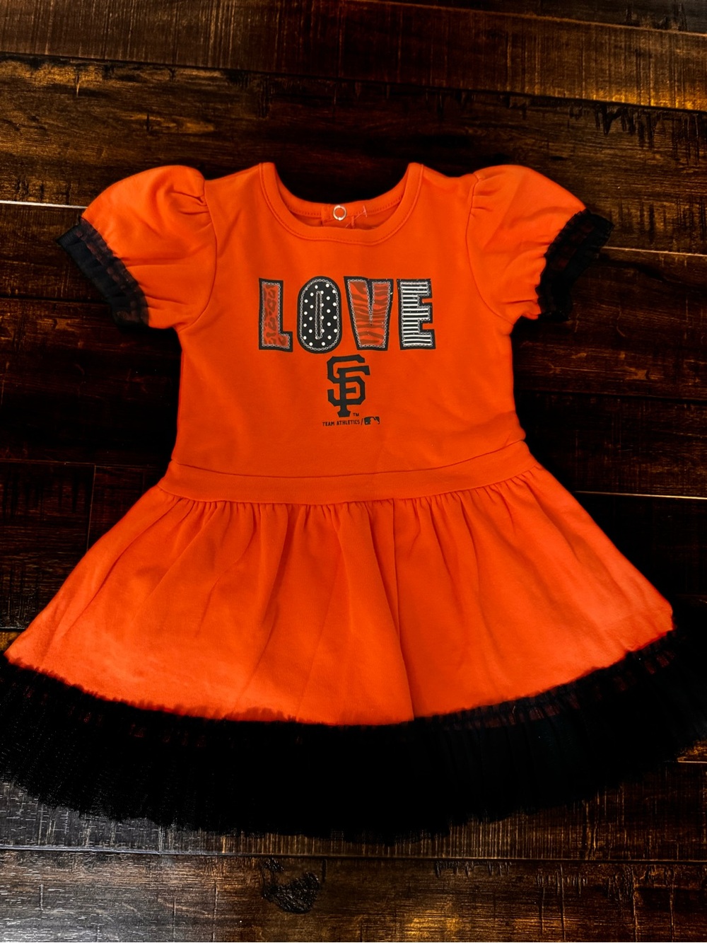โ
โSan Francisco Giantsโ Orange Toddlers Dress with Black Trim Size: 2T